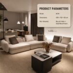 Model 931 Fabric Modular Sectional Sofa, Large Size Multi-seat Reception Sofa - Image 5