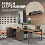 S01-F1212A 2-Person Back-to-Back Office Workstation & S01-F1212B Modular Extension Unit, Staff Partition Desk - Image 6