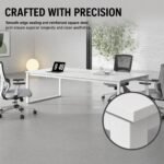 White Simple Conference Table, 2 Sizes 1.8m / 2m, Small Meeting Desk for Interview & Discussion Room - Image 6