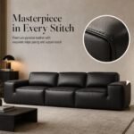 Model K38 Genuine Leather Modular Sofa, Italian Minimalist Luxury Reception Sofa - Image 6