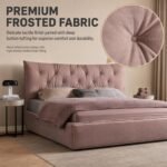Z287 Upholstered Fabric Bed, Large Tufted Headboard Soft Bed for Master Bedroom - Image 6