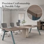 S77-H3212A 3.2m Nightingale Walnut Conference Table, 12-14 Seats Premium Office Meeting Desk with Power Outlet - Image 6