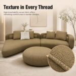 Model 2516 Fabric Modular Sofa, Solid Wood Frame, Modern Curved Design, Breathable Fabric For Hot Climate - Image 5