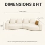 Model 2503 Fabric Modular Sofa, Solid Wood Frame, Medium Size For Apartment & Rental Housing Project - Image 7