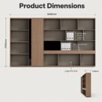 S01-W3620A 3.6M Full Wall Office Filing Cabinet, Modular Bookcase & Room Divider - Image 7