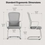 W01 Model C Mesh Office Visitor Chair, Cantilever Base Staff Chair - Image 7