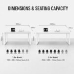 White Simple Conference Table, 2 Sizes 1.8m / 2m, Small Meeting Desk for Interview & Discussion Room - Image 7
