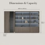 S55-W3820 3.8M Full-Wall Office Filing Cabinet, Matching Executive Storage Bookcase - Image 7