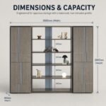 S55-W2720 2.68M Office Filing Cabinet, Storage Bookcase & Light Room Divider - Image 7