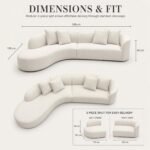 Model 939 Curved Fabric Modular Sofa, Artistic Sectional Sofa For Living Room & Hotel Lounge - Image 7