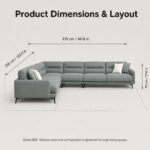 Model 932 Fabric Sectional Sofa, Large L-Shaped Modular Sofa For Big Family - Image 7