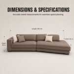 Model ZL89 Fabric Modular Sofa, Solid Wood Frame, Simple Versatile Design For Home Living Room & Apartment - Image 7