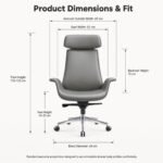 High Back Executive Swivel Chair, Manager & Conference Leather Office Chair - Image 7