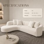 Model 939 Curved Fabric Modular Sofa, Artistic Sectional Sofa For Living Room & Hotel Lounge - Image 8