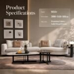 Model 933 Fabric Modular Sofa, Medium Size Wear-resistant Fabric Sofa For Family With Kids - Image 8