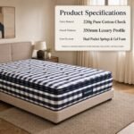 HEADTREE BLS-6 Luxury 35cm Dual Pocket Spring Mattress, 1800×2000mm, Cooling Gel Memory Foam, 220g Pure Cotton Check Fabric Mattress for Master Bedroom, High-End Hotel & Showroom - Image 8