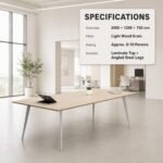 2.4m Simple Medium Conference Table, 8-10 Seats Meeting Desk for Office & Training Room - Image 8