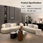 Model D6068 Fabric Modular Sofa, Solid Wood Frame & High Density Sponge, Large Size For Living Room & Hotel Lounge - Image 8