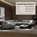 Model 932 Fabric Sectional Sofa, Large L-Shaped Modular Sofa For Big Family - Image 8