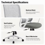 DY26021B Entry Level Mesh Staff Office Swivel Chair - Image 8