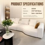 Model 2503 Fabric Modular Sofa, Solid Wood Frame, Medium Size For Apartment & Rental Housing Project - Image 8