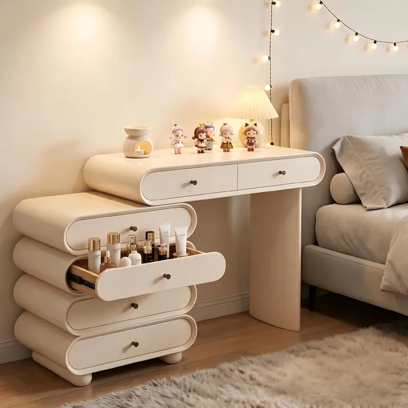 Vanity Desk with LED Mirror