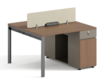 S01-F1212A 2-Person Back-to-Back Office Workstation & S01-F1212B Modular Extension Unit, Staff Partition Desk - Image 2